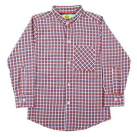 Eminent Boys Full Sleeves Casual Check Shirt - Rust, Boys Shirts, Eminent, Chase Value