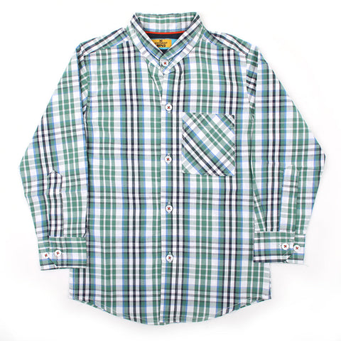 Eminent Boys Full Sleeves Casual Check Shirt - Green, Boys Shirts, Eminent, Chase Value