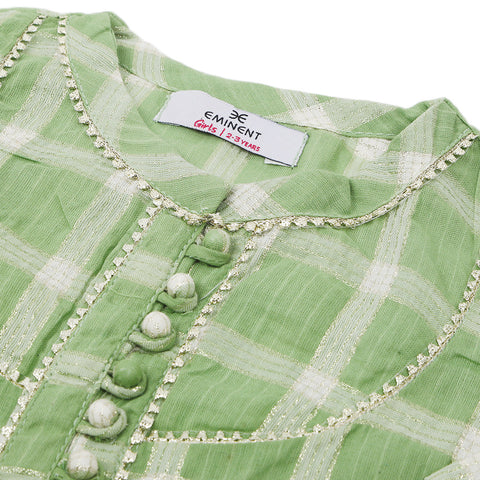 Eminent Girls Woven Frock - Green, Girls Frocks, Eminent, Chase Value