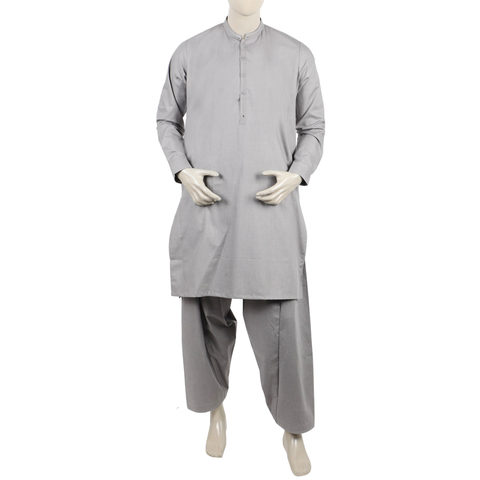 Eminent Men's Trim Fit Shalwar Suit - Steel Grey, Men's Shalwar Kameez, Eminent, Chase Value