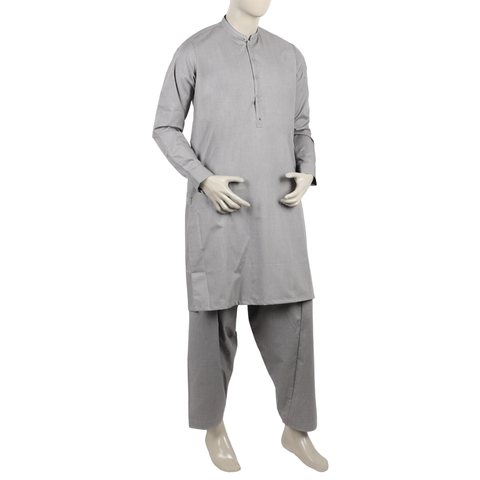 Eminent Men's Trim Fit Shalwar Suit - Steel Grey, Men's Shalwar Kameez, Eminent, Chase Value