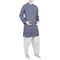 Eminent Men's Plain Kurta - Denim Blue