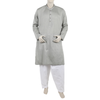 Eminent Men's Plain Kurta - Steel Grey