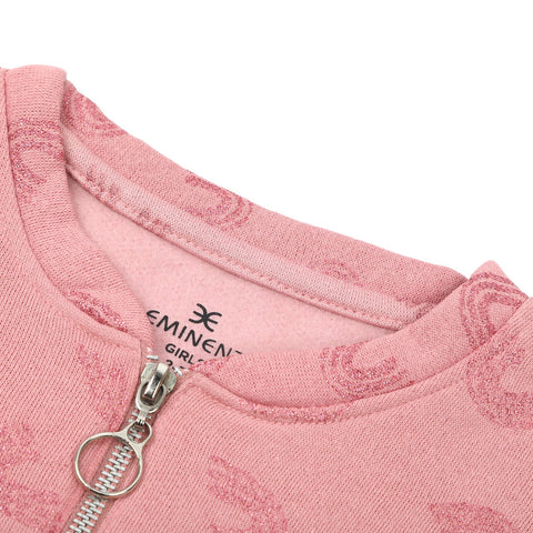 Eminent Girls Full Sleeves Sweat Shirt - Light Pink