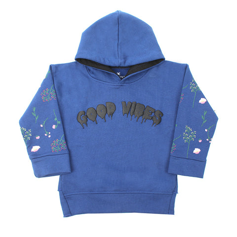 Eminent Girls Full Sleeves Hoodie Jacket - Royal Blue