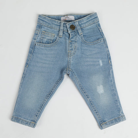 Eminent Newborn Boys Denim Pant - Sky Blue