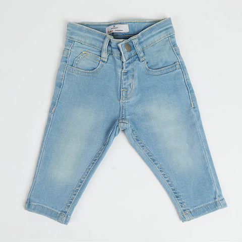 Eminent Newborn Boys Denim Pant - Light Blue