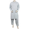 Men's Slim Fit Embroidered Shalwar Suit - Grey