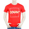 Eminent Men's Round Neck Half Sleeves Printed T-Shirt - Samba Red