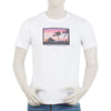 Eminent Men's Round Neck Half Sleeves Printed T-Shirt - White