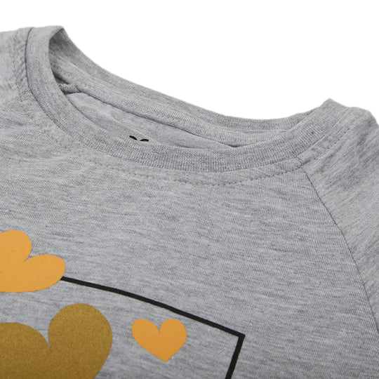 Eminent Girls Full Sleeves T-Shirt - Ash Grey, Girls T-Shirts, Eminent, Chase Value