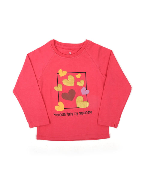 Eminent Girls Full Sleeves T-Shirt - Honey suckle, Girls T-Shirts, Eminent, Chase Value