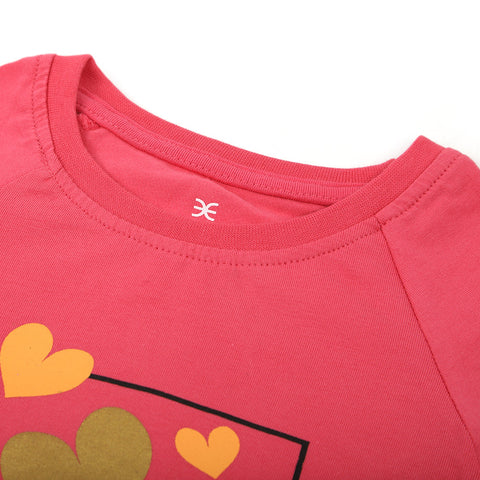 Eminent Girls Full Sleeves T-Shirt - Honey suckle, Girls T-Shirts, Eminent, Chase Value