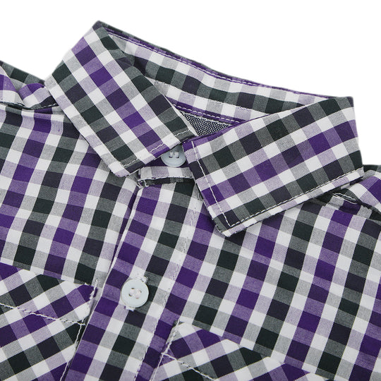 Eminent Newborn Boys Casual Shirt - Purple, Newborn Boys Shirts & T-Shirts, Eminent, Chase Value