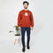 Eminent Men's Full Sleeves Sweat Shirt - Rust