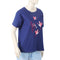 Eminent Women Printed Half Sleeves T-Shirt - Medival Blue