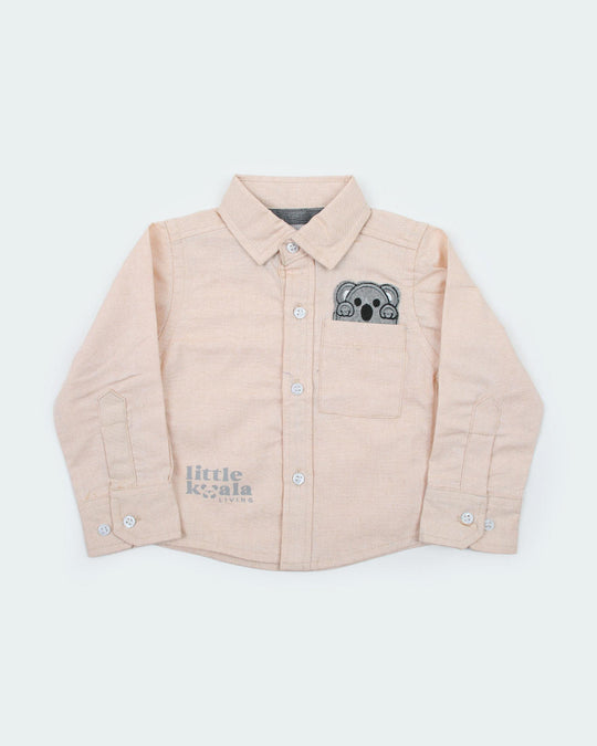 Eminent Newborn Boys Casual Shirt - Beige, Newborn Boys Shirts & T-Shirts, Eminent, Chase Value