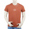 Eminent Men's Round Neck Half Sleeves Printed T-Shirt - Brown