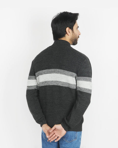 Eminent Men's Full Sleeves Sweaters - Charcoal, Men's Sweater & Sweat Shirts, Eminent, Chase Value