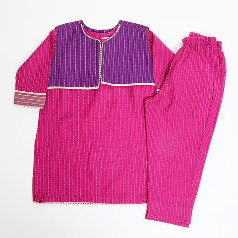 Eminent Girls Printed Stitched Shalwar Suit - Purple, Girls Shalwar Kameez, Eminent, Chase Value