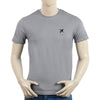 Eminent Men's Round Neck Half Sleeves Printed T-Shirt - Frost Grey