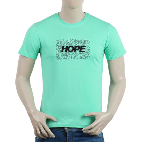 Eminent Men's Round Neck Half Sleeves Printed T-Shirt - Spring Bud