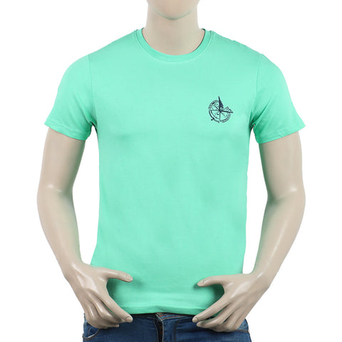 Eminent Men's Round Neck Half Sleeves Printed T-Shirt - Spring Bud