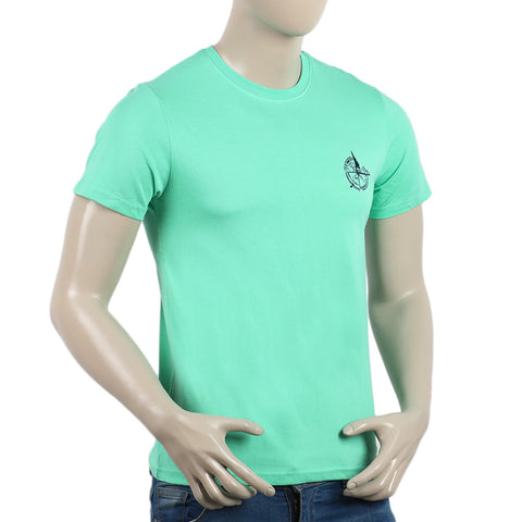 Eminent Men's Round Neck Half Sleeves Printed T-Shirt - Spring Bud