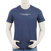 Eminent Men's Round Neck Half Sleeves Printed T-Shirt - Mid Blue