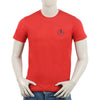 Eminent Men's Round Neck Half Sleeves Printed T-Shirt - Samba Red