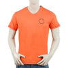 Eminent Men's Round Neck Half Sleeves Printed T-Shirt - Dark Orange