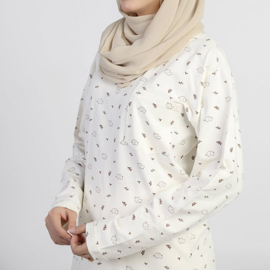 Eminent Women's Full Sleeves Night Suit - Off White, Women Two Piece Outfit, Eminent, Chase Value