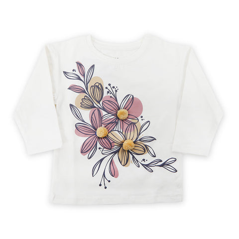 Eminent Girls Full Sleeves T-Shirt - White