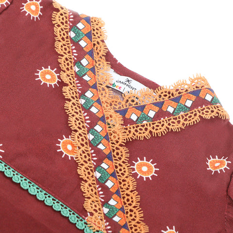Eminent Newborn Girls Shalwar Suit - Maroon