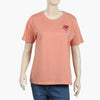 Eminent Women's Half Sleeves Printed T-Shirt - Coral Haze