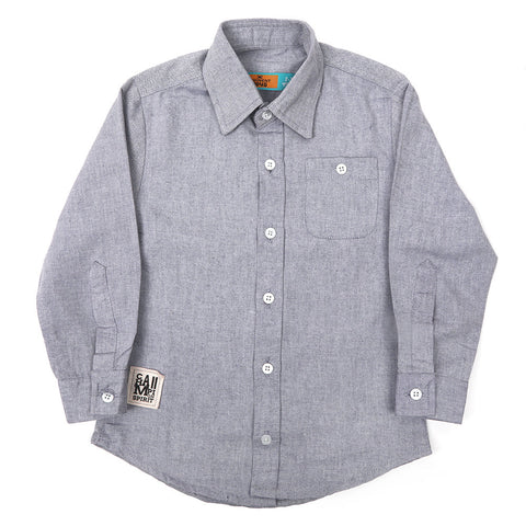 Eminent Boys Full Sleeves Casual Chambray Shirt - Grey, Boys Shirts, Eminent, Chase Value