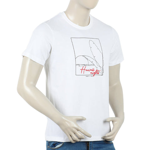 Eminent Men's Round Neck Half Sleeves T-Shirt - White, Men's T-Shirts & Polos, Eminent, Chase Value