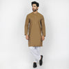 Eminent Men's Plain Kurta - Mehndi