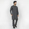 Eminent Men's Embroidered Kurta Pajama Suit - Charcoal