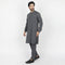 Eminent Men's Embroidered Kurta Pajama Suit - Charcoal