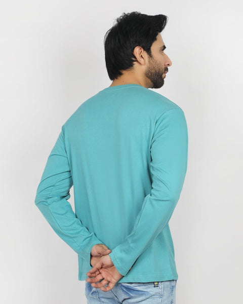 Eminent Men's Full Sleeves Round Neck T-Shirt - Teal, Men's T-Shirts & Polos, Eminent, Chase Value