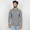 Eminent Men's Full Sleeves Polo T-Shirt - Ash Grey