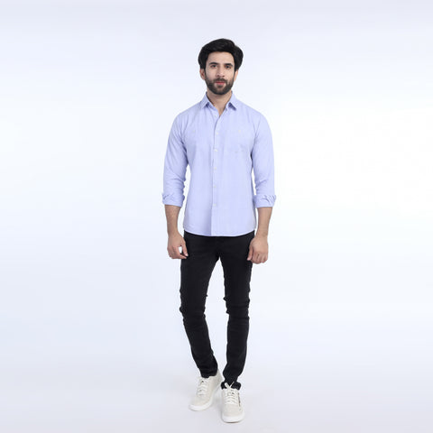Eminent Men's Casual Chambray Shirt - Sky Blue
