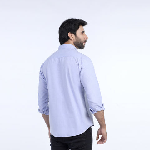 Eminent Men's Casual Chambray Shirt - Sky Blue