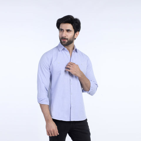 Eminent Men's Casual Chambray Shirt - Sky Blue