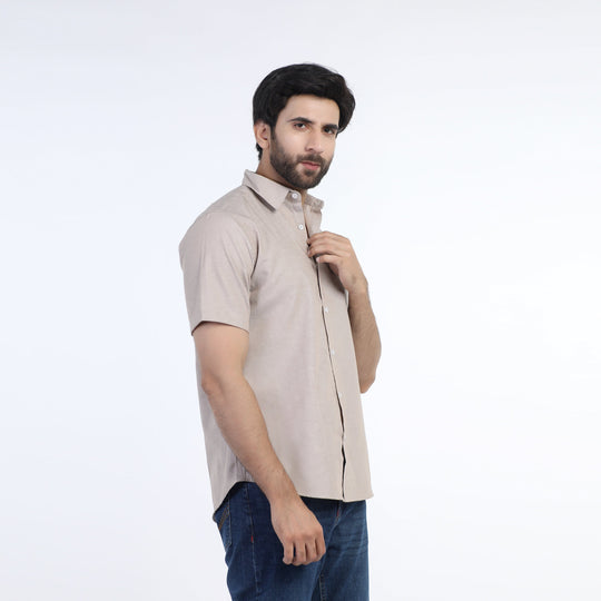 Eminent Men's Casual Half Sleeves Shirt - Beige, Men's Shirts, Eminent, Chase Value