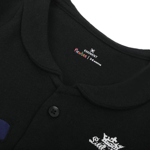 Eminent Newborn Boys Full Sleeves Romper - Black, Newborn Boys Rompers, Eminent, Chase Value