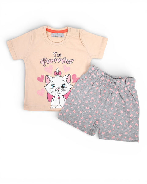 Eminent Newborn Girls Half Sleeves Suit - Pink Tint