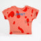 Eminent Newborn Girls Half Sleeves T-Shirt - Coral Haze