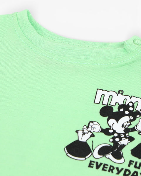 Eminent Newborn Girls Half Sleeves Suit - Light Green